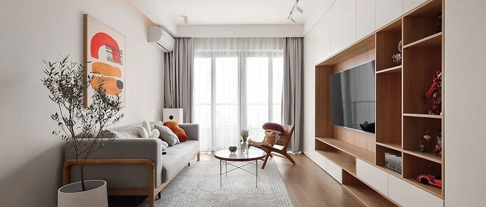 76㎡舒适北欧2室2厅，电视背景墙实用性逆天！