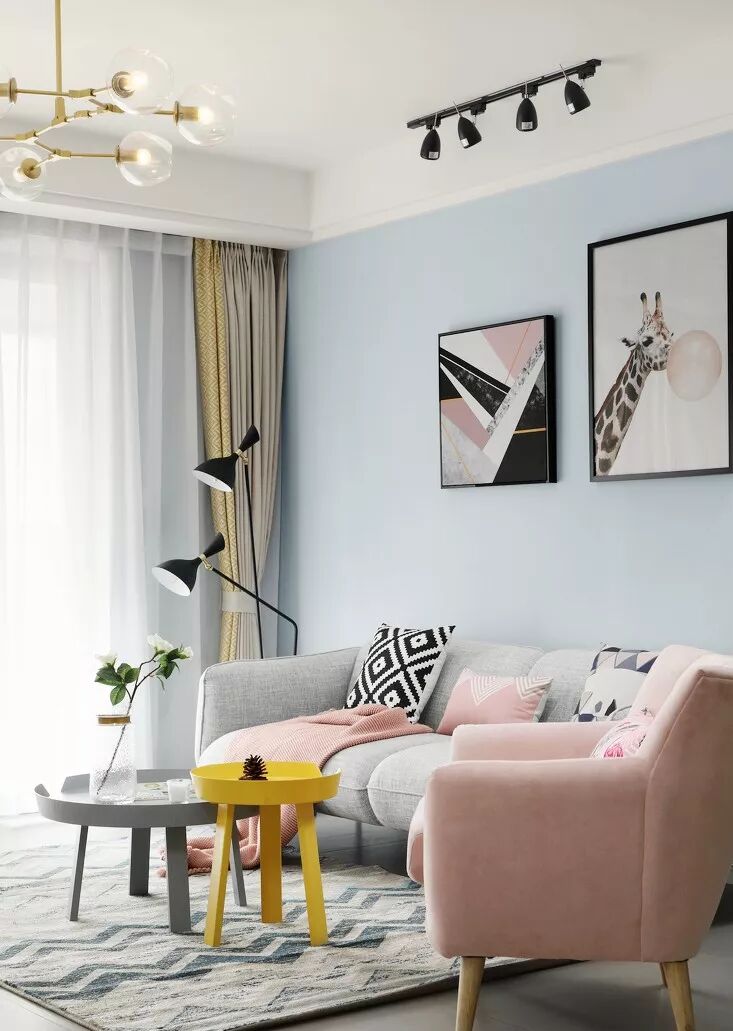 136㎡北欧风格装修,多彩时尚的居家感!