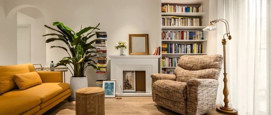 90㎡最受女生欢迎Chic风的家，衣帽间、浴缸和壁炉通通拥有！