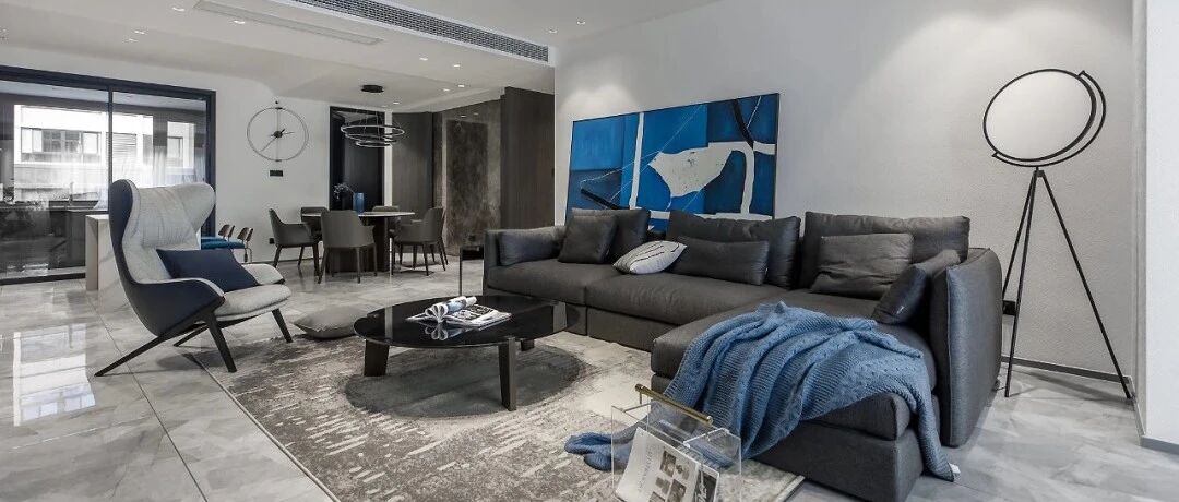 180㎡现代主义4室2厅，高级黑白灰诠释大宅风范