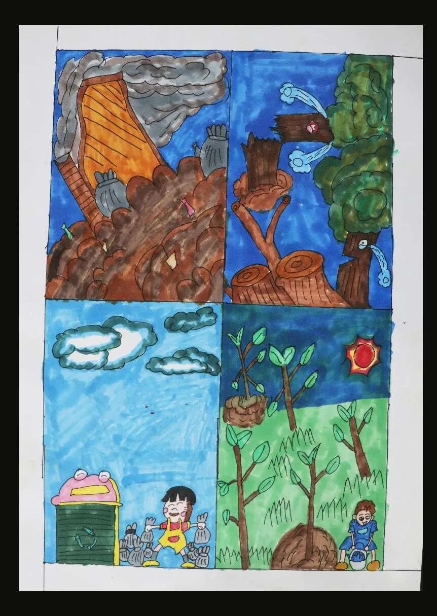 加拿达学子风采手绘四格漫画创作大赛