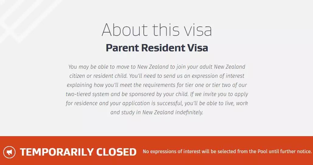 新西兰的父母团聚移民何时重启？