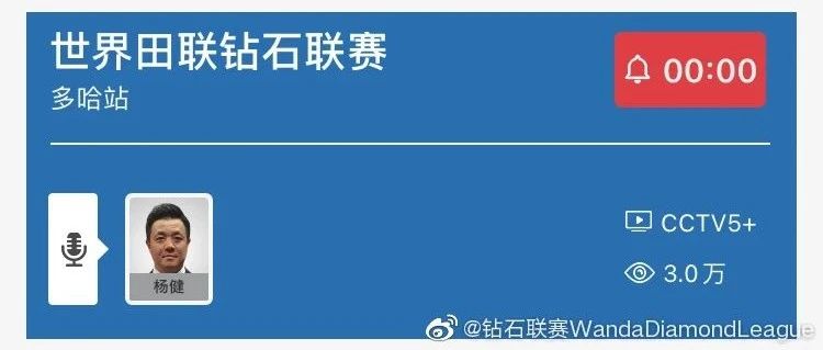 2021钻石联赛多哈站┇今夜直播