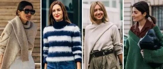 针织衫+阔腿裤=2021秋冬最in时髦穿搭！气质炸！