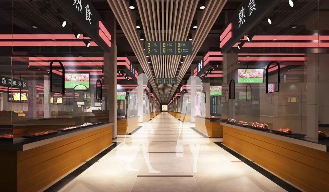 生鲜星级农贸市场与普通菜市场不同,根据现代城市菜篮子工程设计理念