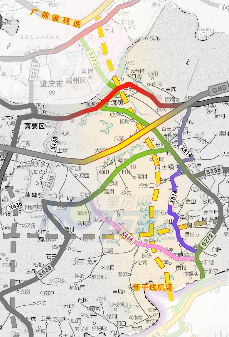大讚高要新一輪路網規劃端州至機場高速線首曝光水南連接小湘金渡直抵