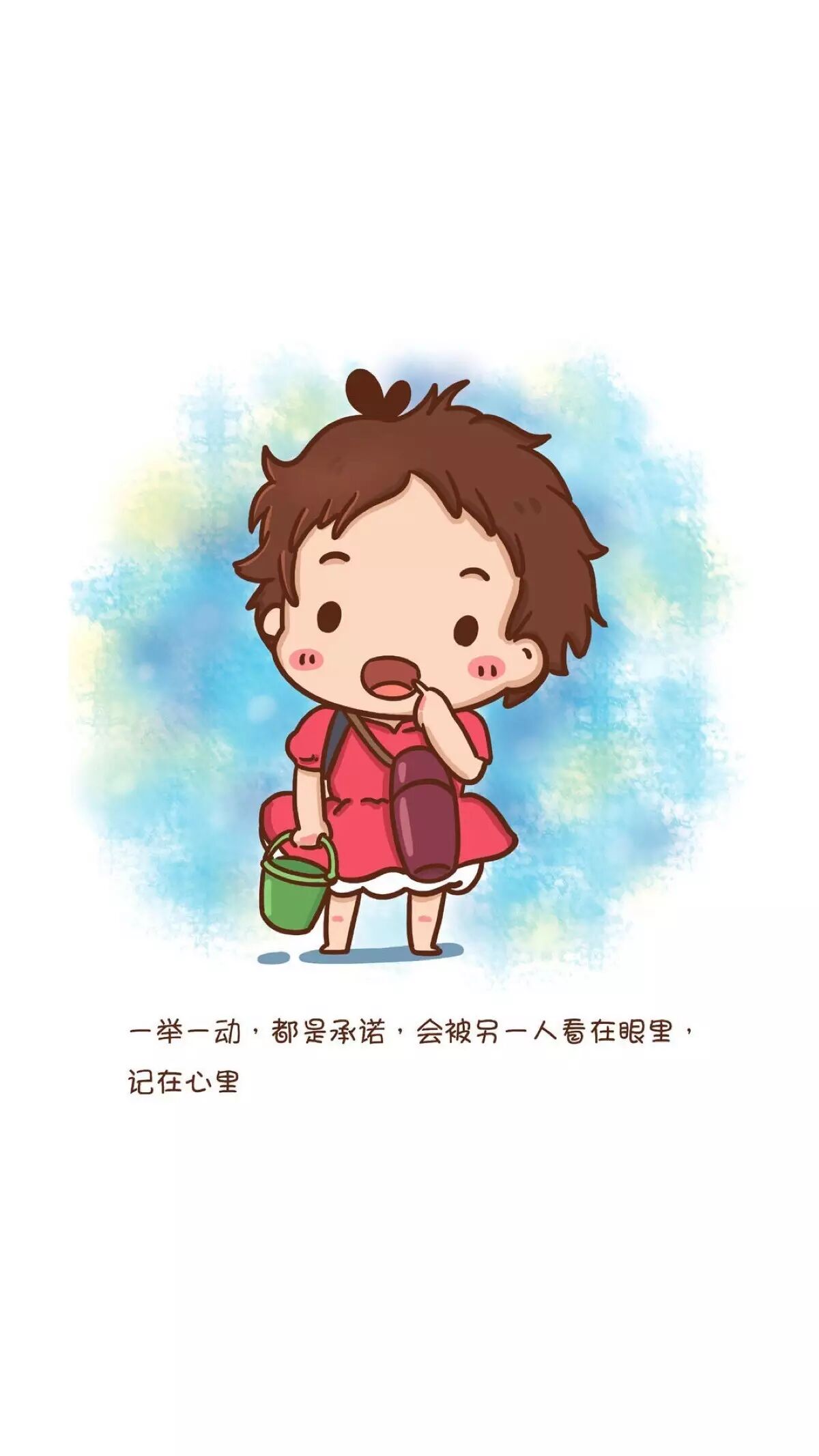 手机壁纸:文字插画,宫崎骏动画经典语录