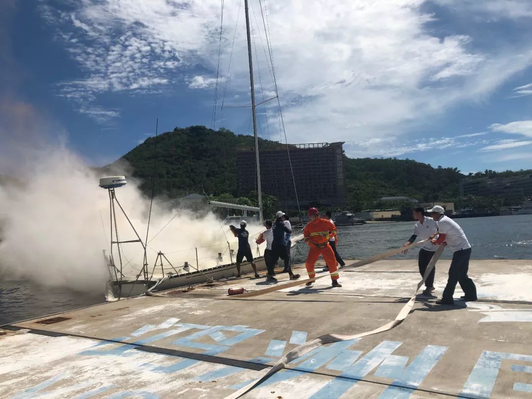 安全生产月∣三亚鸿洲国际游艇码头消防安全演练圆满成功