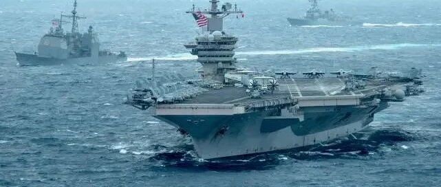 解放军13架军机巡航台西南空域当天，美“罗斯福”号航母闯南海