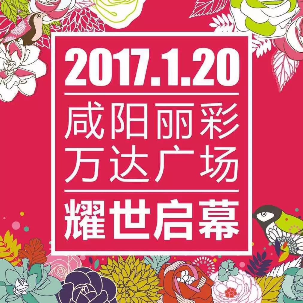 咸阳丽彩万达广场1月20日 耀世启幕