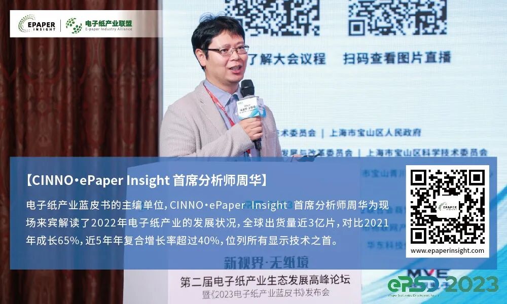 《2023电子纸产业蓝皮书》：2022年电子纸市场规模增速达45%，位列显示技术之首，正向彩色化、大屏化及多应用场景化加速迈进的图5