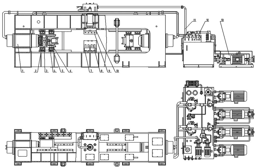 双工位双向卧式框架伺服数控挤压液压机设计与开发的图1