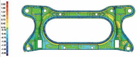 前副车架上部主体件回弹消除方法研究的图2