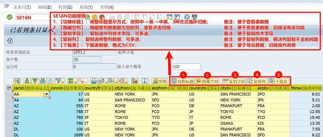 ABAPSE16N 功能增强切换标题隐藏空列复制字段复制列数据下载表数据 - 封面图