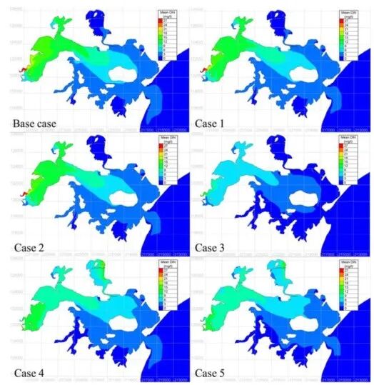 【环境仿真专题第七讲】使用TELEMAC-MASCARET研究英国普尔港不同排污情况对水体营养物分布的影响的图5