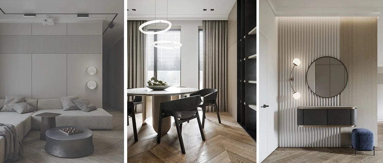 105㎡ 三居室，简约＋轻奢，最有范的设计格调