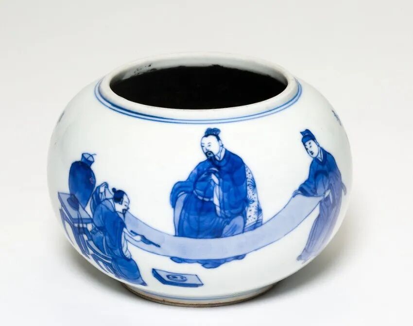 国古美術 文房具 宋時代鈞窯 天青釉水盂 中国古美術 文房具