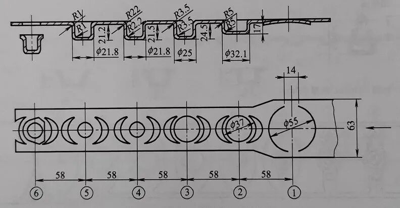 带料连续拉深工艺计算基本步骤的图8