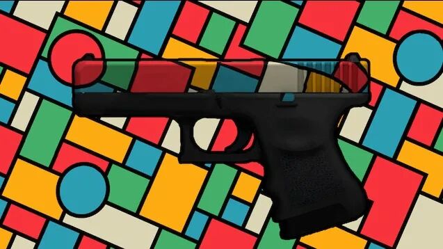 csgo创意工坊优秀作品glock18几何抽象