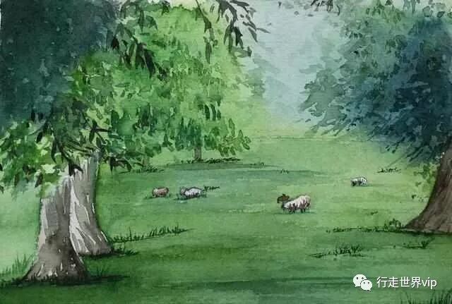 水彩教程 干湿技法的运用 画一张童话里的风景 行走世界vip 微信公众号文章阅读 Wemp