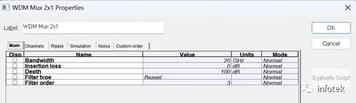 OptiSystem应用：SOA波长变换器（XGM）的图5