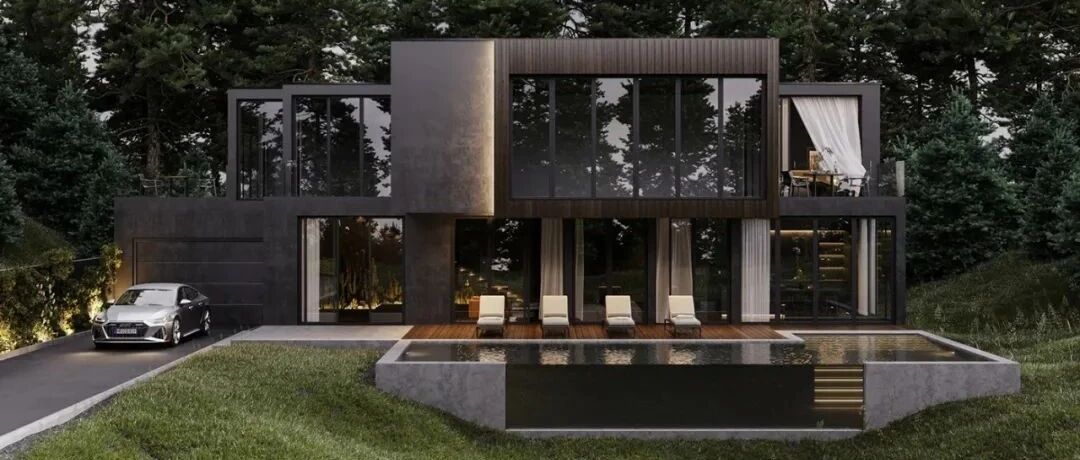 高级黑别墅，炫酷！