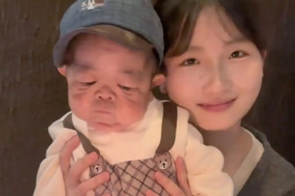 A 25-year-old Chinese man, who has remained the size of a baby, has gone viral after his 21-year-old sister shared her experiences caring for him. Photo: Handout