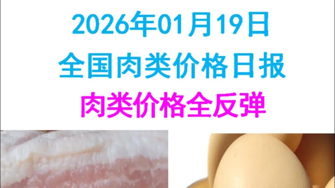 20260119全国肉类价格日报：肉类价格全反弹