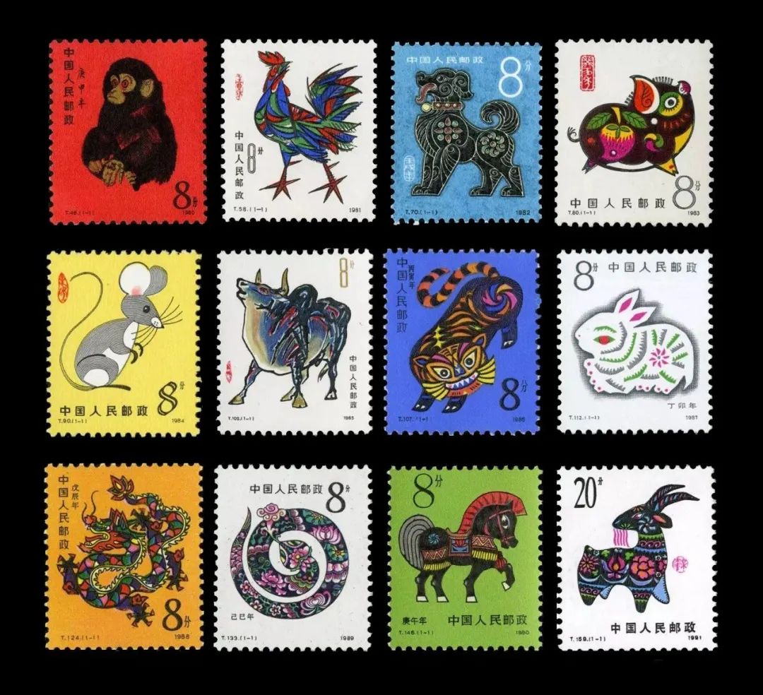 虎年邮票设计图儿童图片