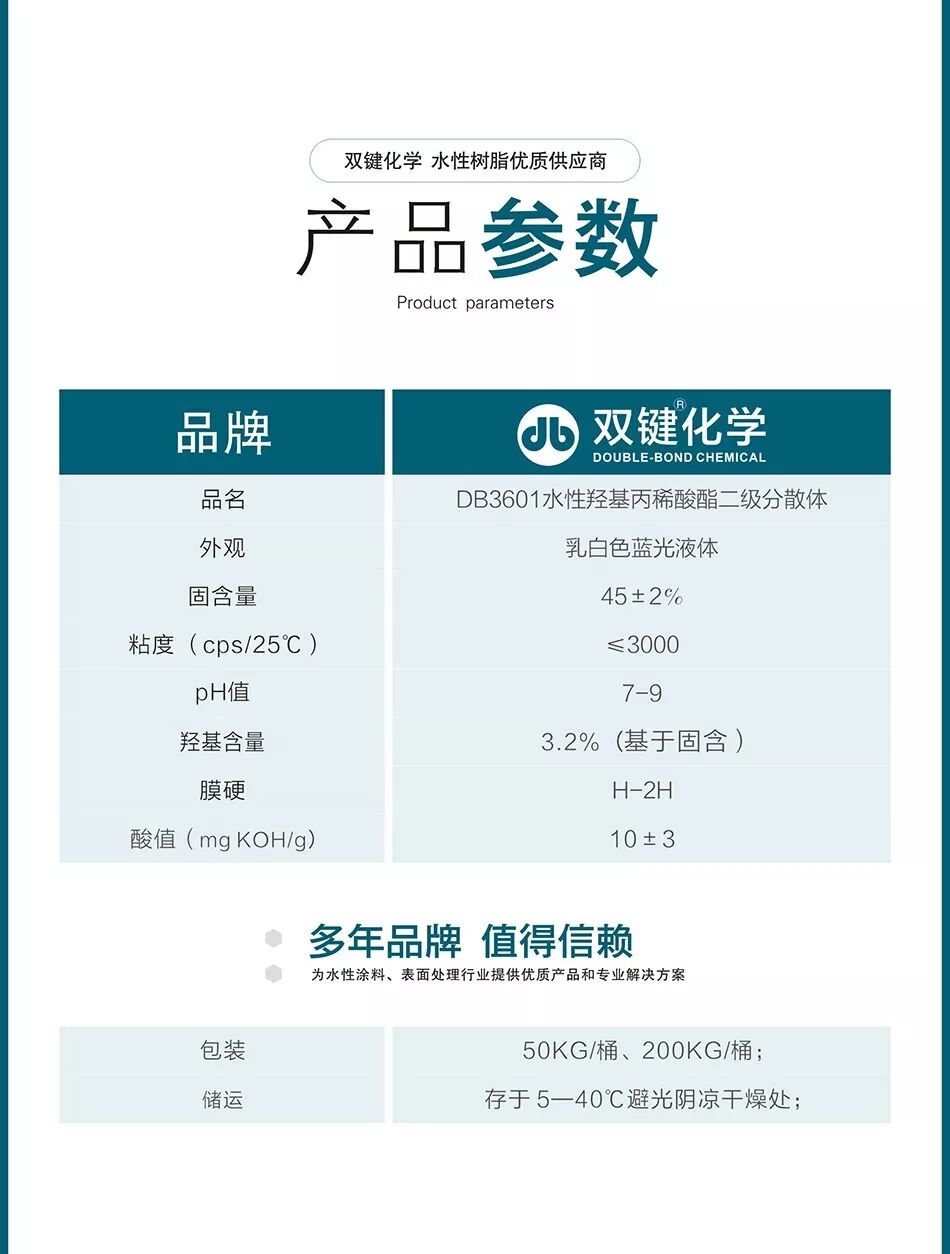 双键化学 — 水性树脂及固化剂新店开业关注有惊喜！