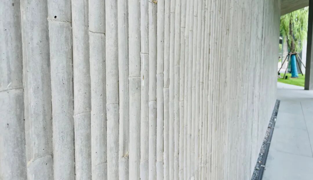 杭州国家版本馆墙壁竹纹。苏婷 摄