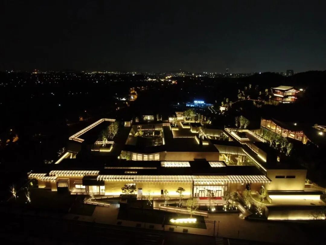 杭州国家版本馆夜景。浙江建工 供图