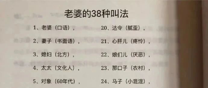 你们平时在家怎么称呼老婆的呢？【囧图时刻】