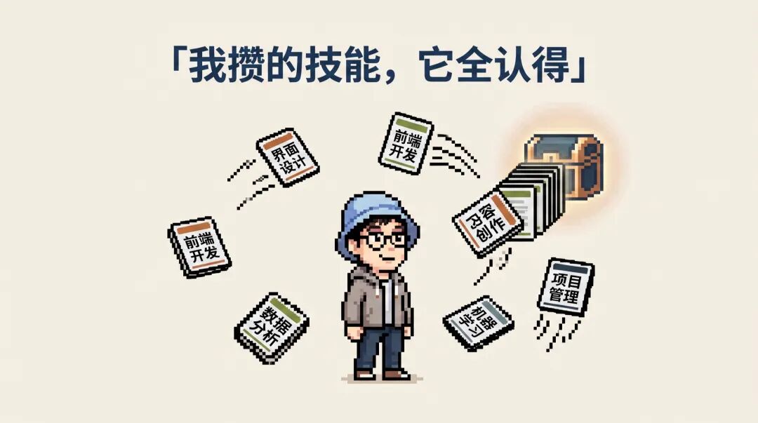 开机第一次列技能，我攒下的那些个人技能原样收了进来，和它自带的排在一起