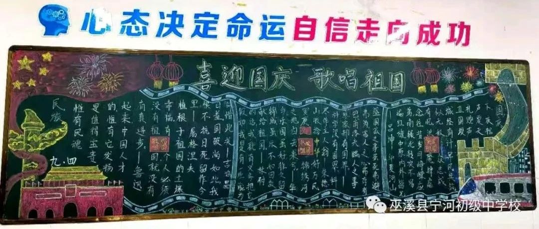 宁河初中：庆国庆、黑板报专版