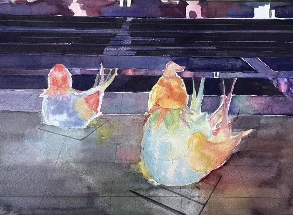 第二届“齐鲁彩韵”山东水彩画会优秀作品线上展(图45)