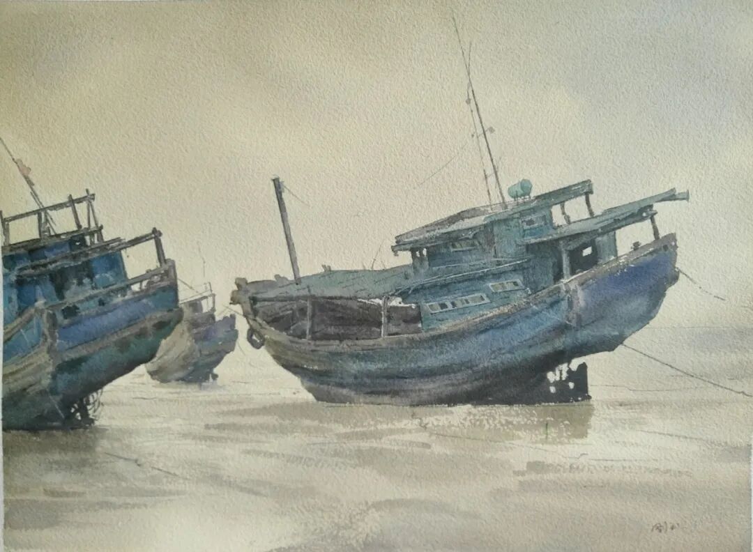 第二届“齐鲁彩韵”山东水彩画会优秀作品线上展(图42)