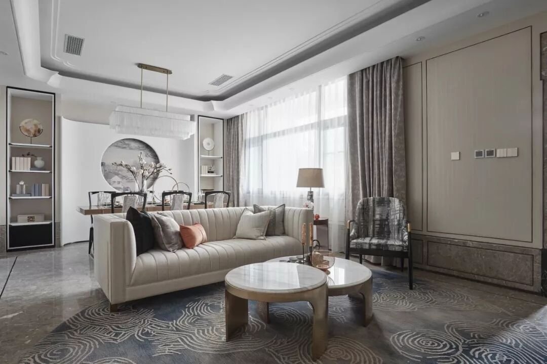 新中式四层别墅合院样板间，这是文人骨子里的风雅！