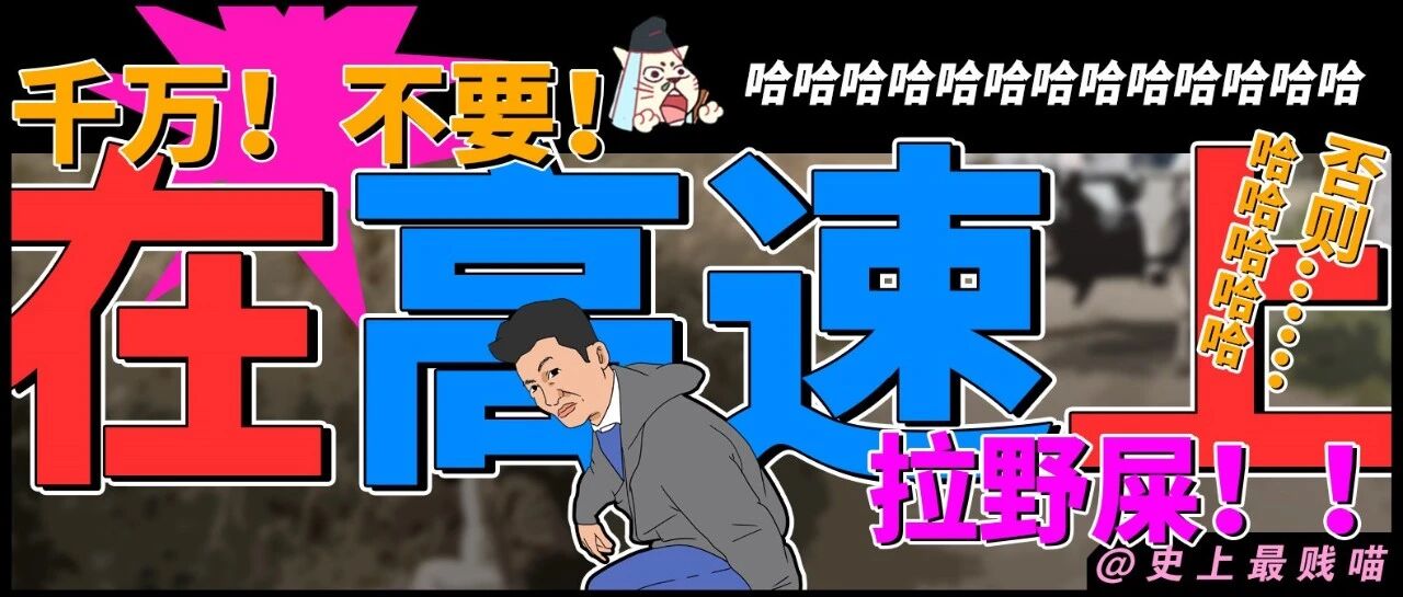 “千万！不要！在高速上拉野屎！！” 哈哈哈哈哈公开处刑现场！