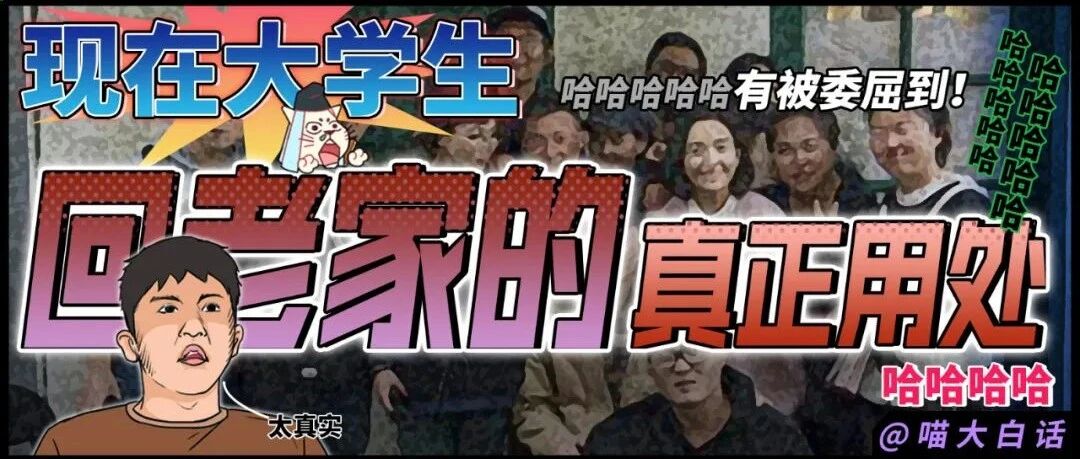“现在大学生回老家的真正用处...”哈哈哈哈哈有被委屈到！