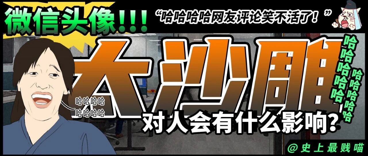 “微信头像太沙雕对人会有什么影响？？” 哈哈哈哈哈哈网友评论笑不活了！