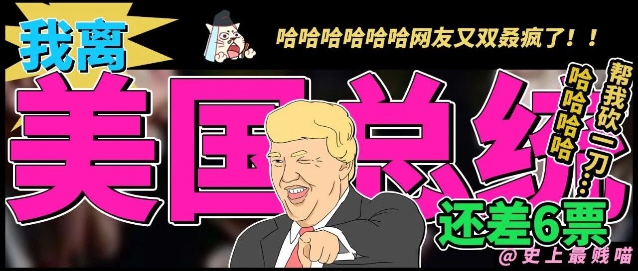“我离美国总统还差6票，帮我砍一刀...” 哈哈哈哈哈哈网友又双叒疯了！！