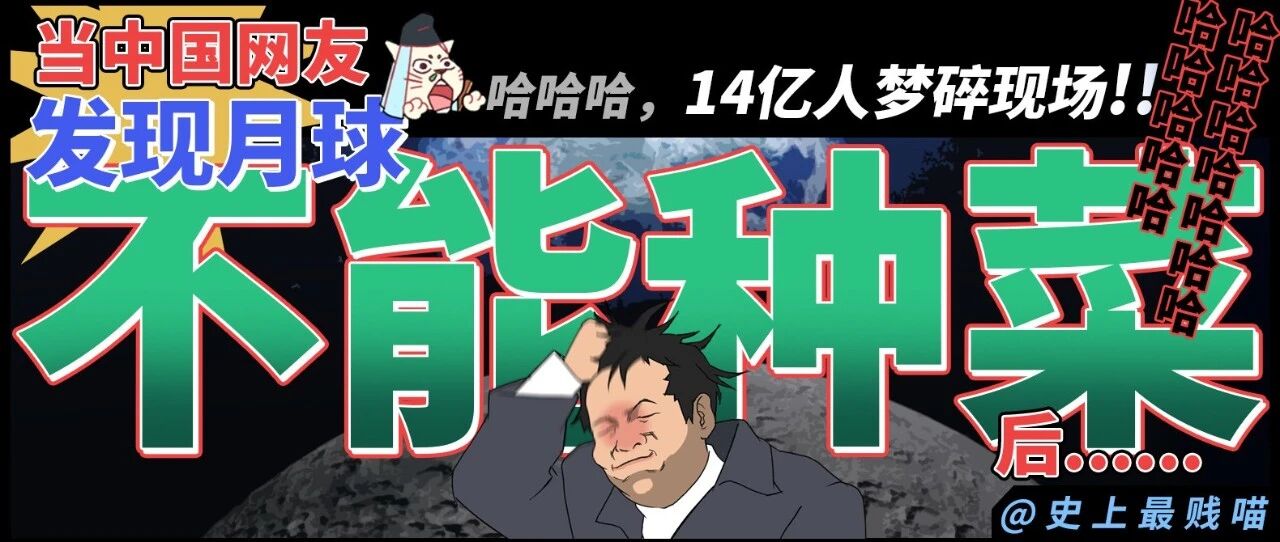 “当中国网友发现月球不能种菜后...” 哈哈哈哈哈哈14亿人梦碎现场