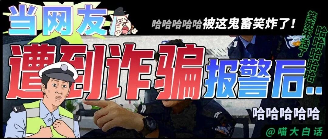 “当网友遭到诈骗报警后...”哈哈哈哈被这鬼畜经历笑炸了！