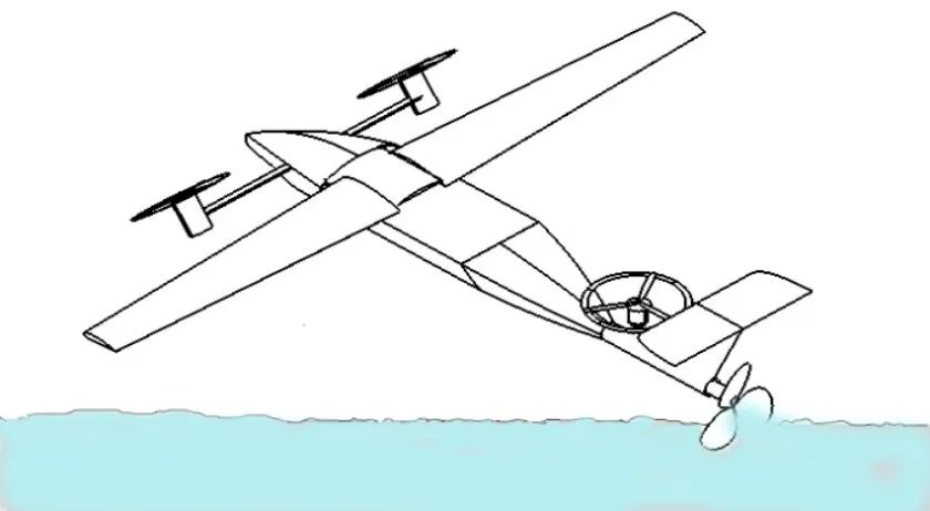 一种变轴螺旋桨水空跨域无人航行器设计和控制技术的图28