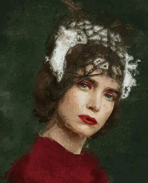 一键将照片转油画效果ps插件油画版微信头像教程插件024期