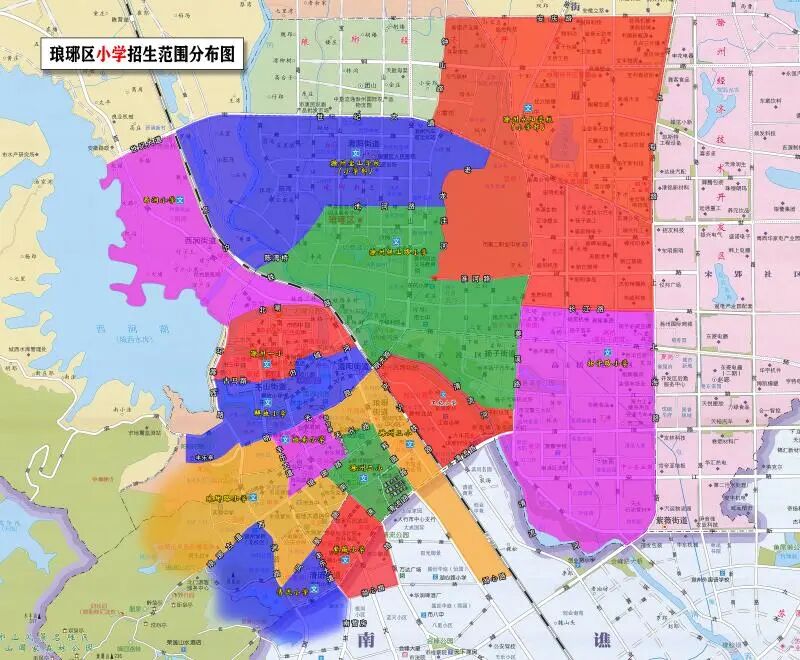 琅琊区小学招生范围分布图▲琅琊区中学招生范围分布图滁州市南谯区