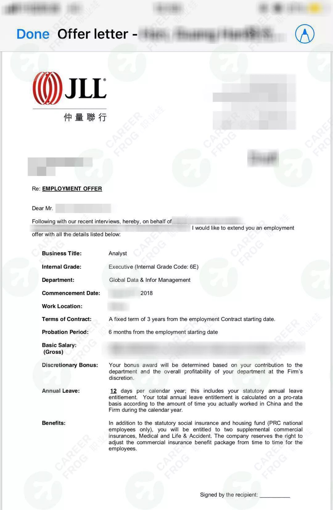 恭喜职业蛙学员斩获仲量联行 Jll Data Analyst Offer Careerfrog职业蛙 微信公众号文章阅读 Wemp