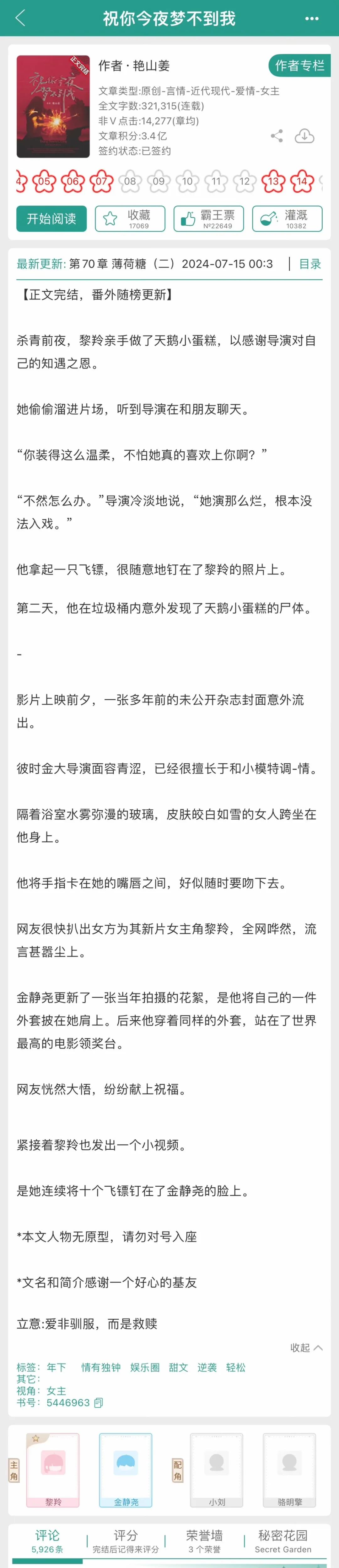 【今晚眼睛好忙】9.8分的晋江文真的好看！真的！！还有越看越好看的新文，真的很绝~