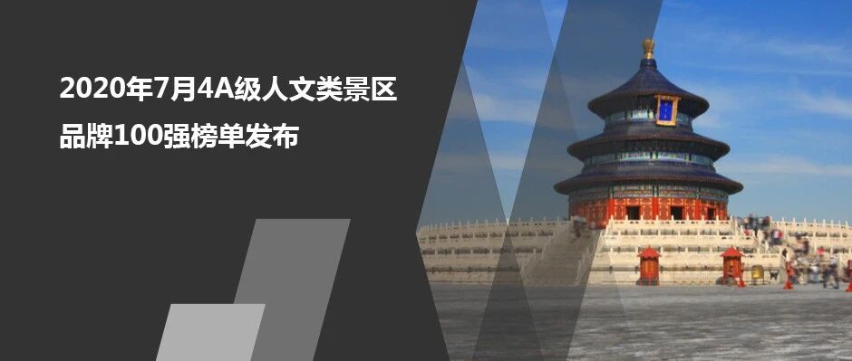 2020年7月4A级人文类景区品牌100强榜单发布